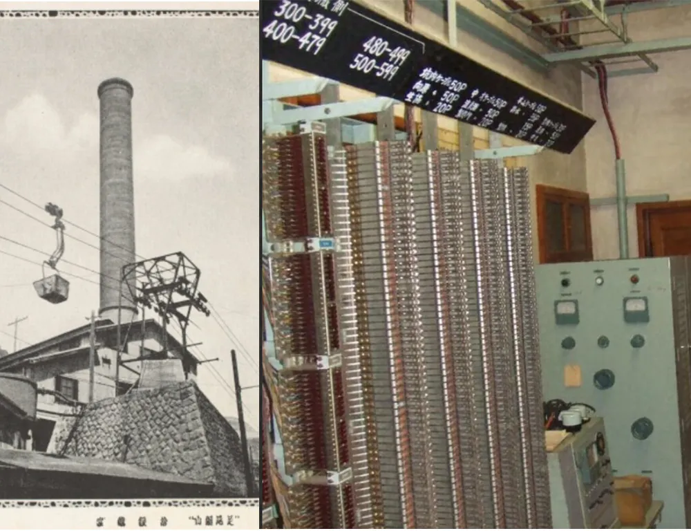 左から、索道の画像と電話室の画像