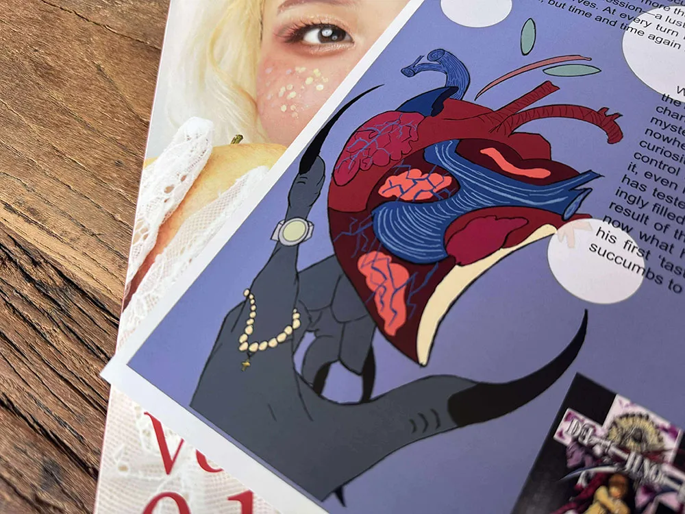 RINGO MAGAZINE内のSaraが担当したイラストページの画像