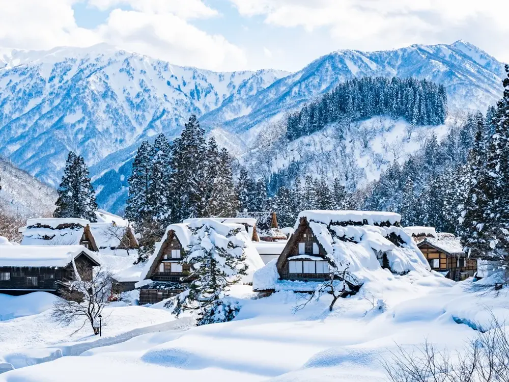 冬の五箇山の画像