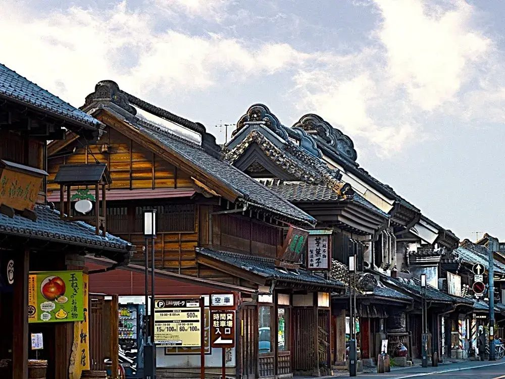 川越の蔵造りの街並みの画像