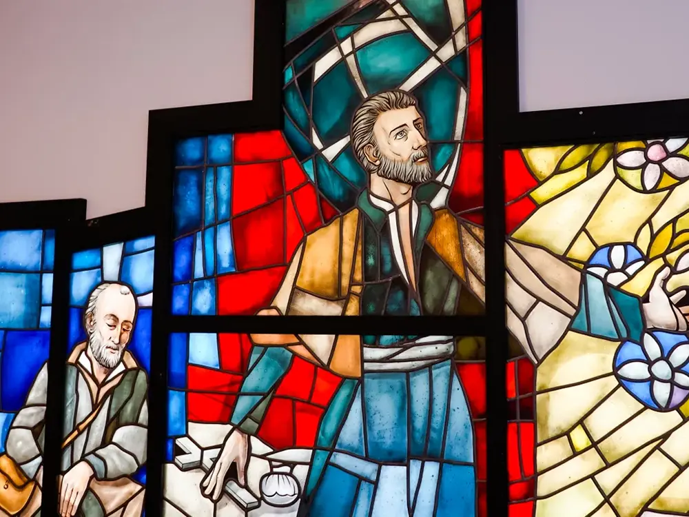 山口サビエル記念聖堂のステンドグラスの画像