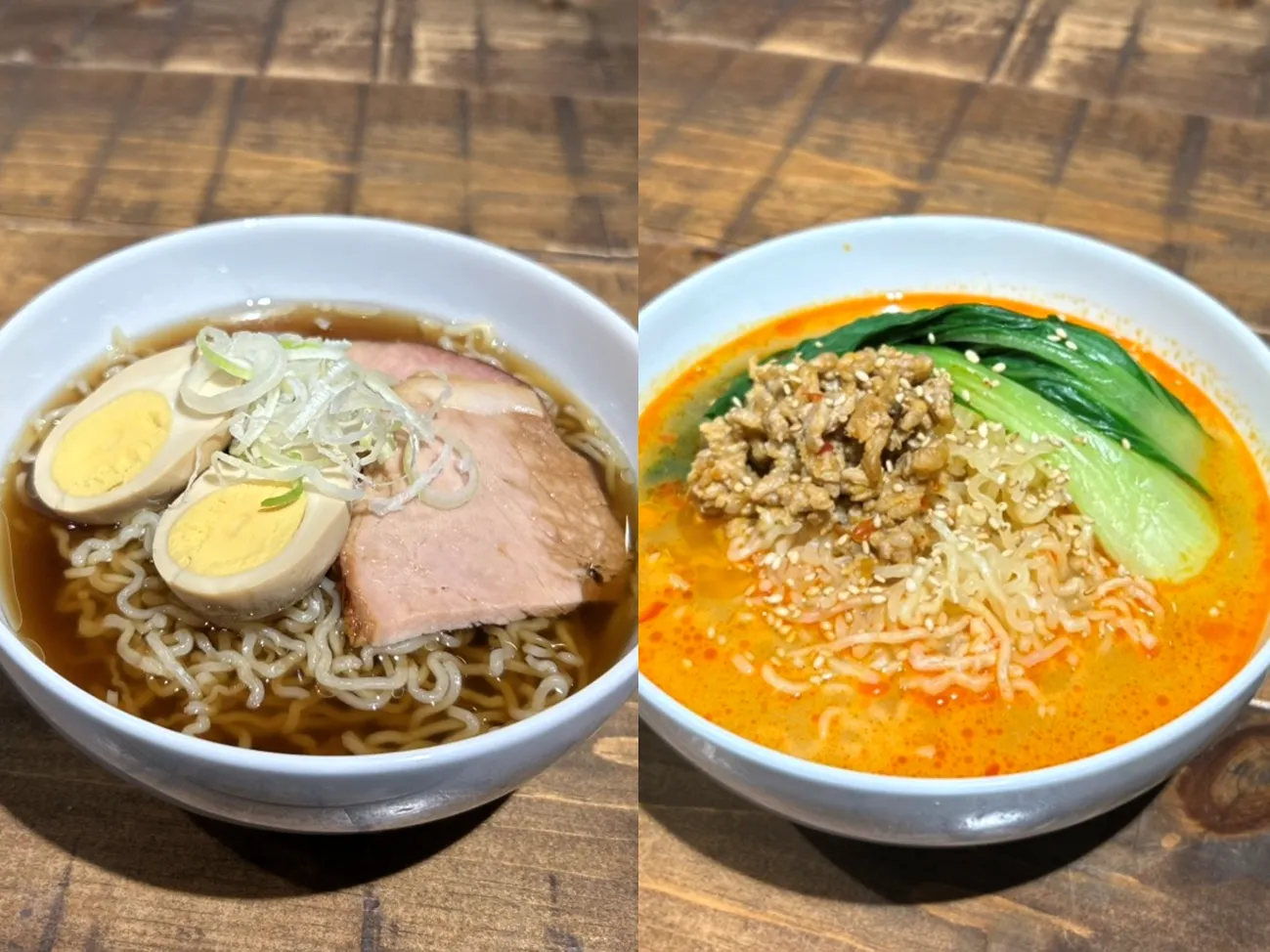 支那そばと担々麺の画像