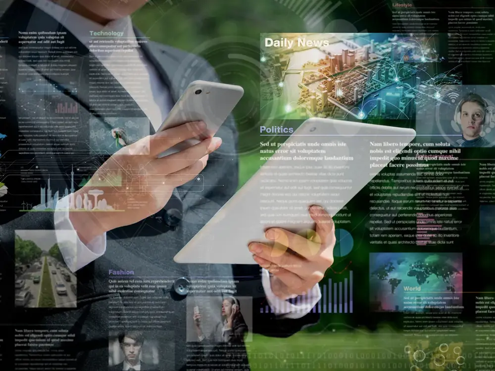 多くのニュースに溢れる現代社会のイメージ画像)