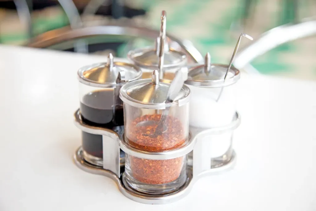 タイ料理の卓上調味料セットの画像