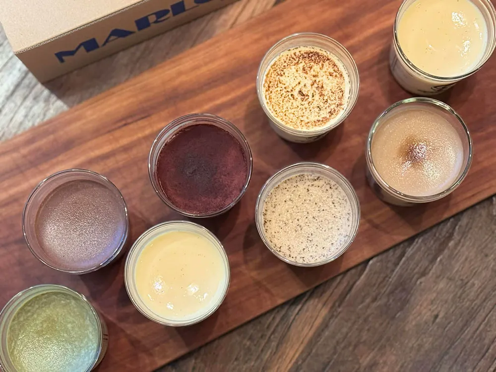 さまざまな種類のマーロウプリンのフレーバー