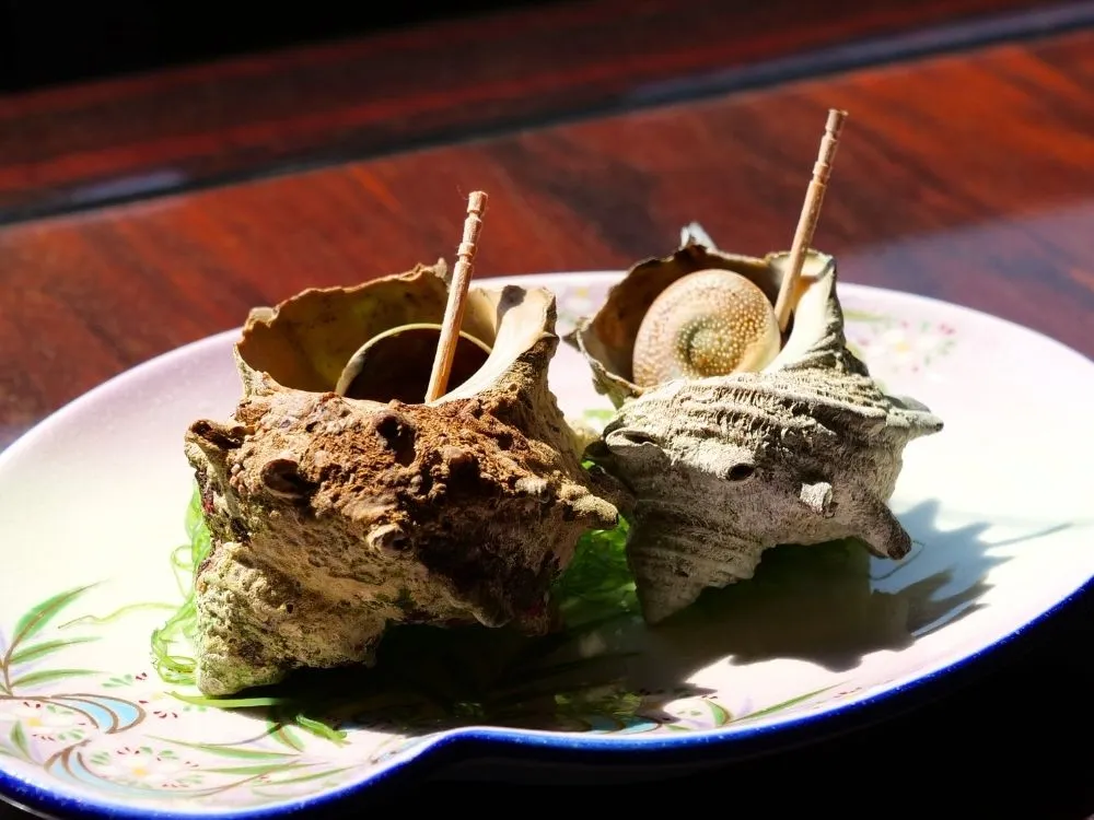 サザエの磯焼の画像