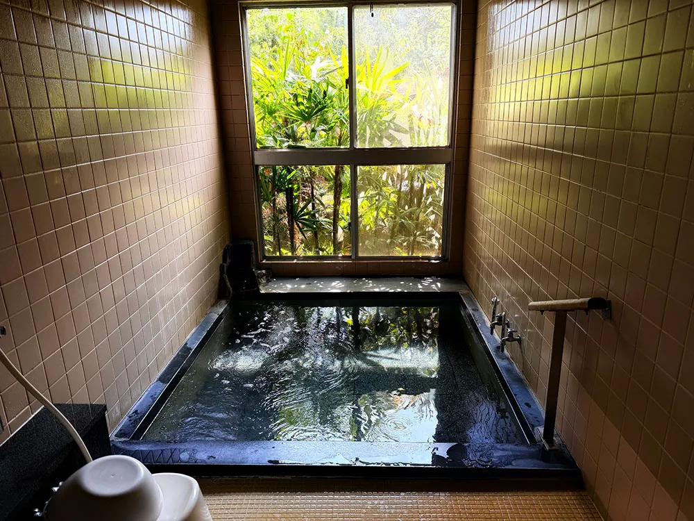 館内風呂を内側から撮った画像