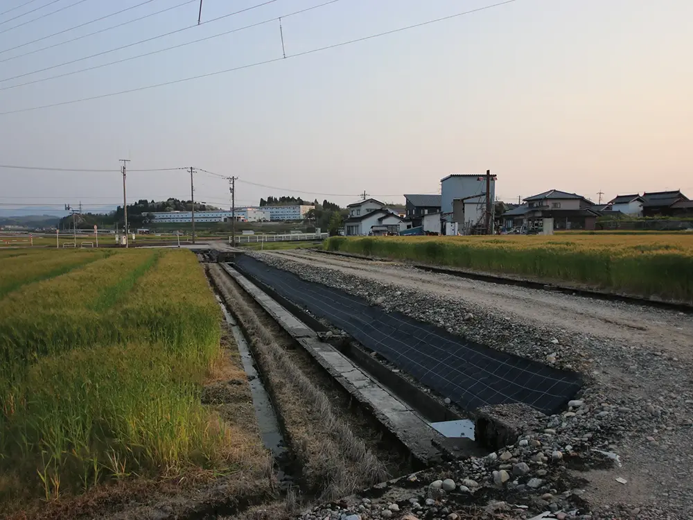 田舎の夕暮れの画像