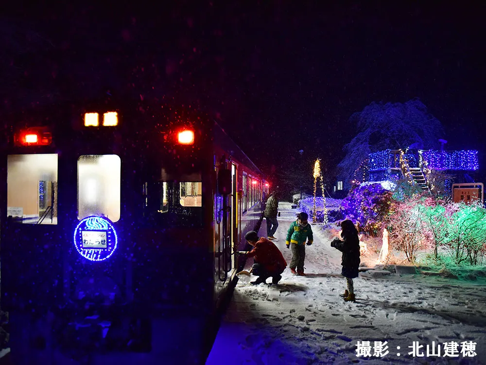 わたらせ渓谷鐵道各駅イルミネーションの画像