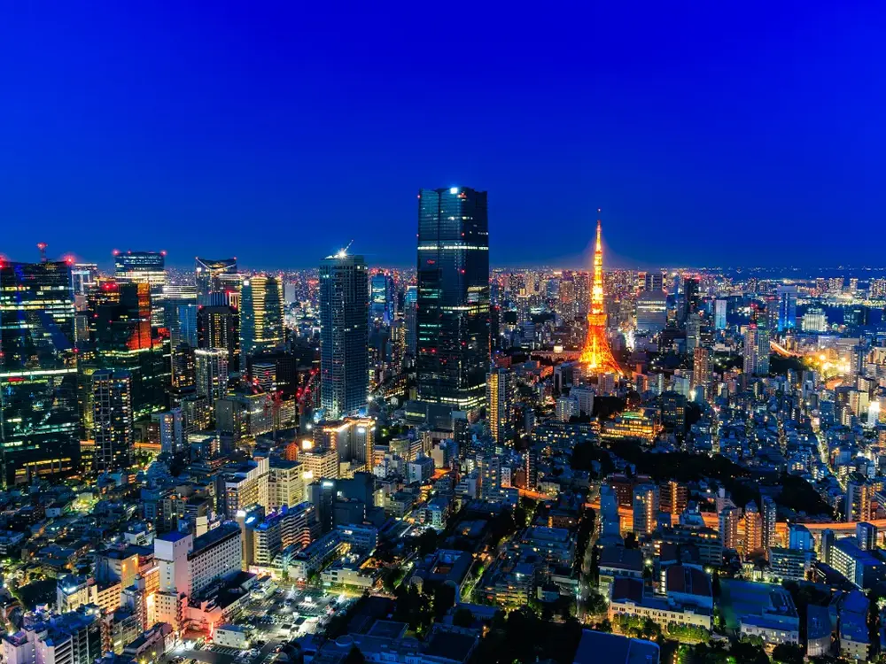 東京都港区六本木ヒルズ展望台からの夜景の画像